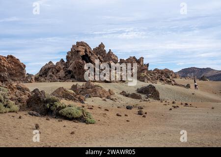 Minas de San Jose Wüstenlandschaft und Felsformationen im Teide Nationalpark Teneriffa, Spanien Stockfoto