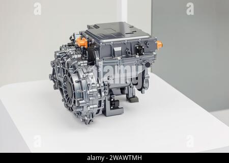 EV-Motor Automotorteil Moderne Elektrofahrzeugtechnologie Hochleistungsleistung und umweltfreundliches emissionsfreies System Stockfoto