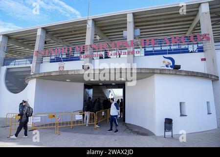 Cadiz, Spanien. Januar 2024. Cadiz, 01.07.2024, Estadio Antonio Barbadillo, niederländische Eredivisie, Fußballsaison 2023/2024. Trainingskamp Ajax, Freundschaft zwischen Ajax und Hannover'96, Eintrittsstadion Credit: Pro Shots/Alamy Live News Stockfoto