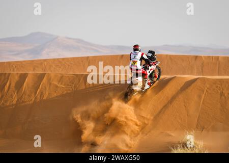 14 BÜHLER Sebastian (ger), Hero Motorsports Team Rally, Hero, Motul, Moto, FIM W2RC, Aktion während der zweiten Etappe der Dakar 2024 am 7. Januar 2024 zwischen Al Henakiyah und Al Duwadimi, Saudi-Arabien Stockfoto