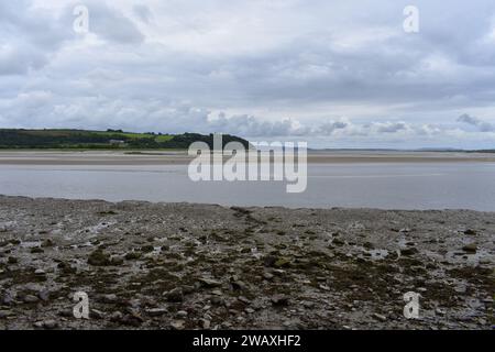 Laugharne Mündung bei Ebbe, Laugharne, Carmarthenshire, Wales Stockfoto