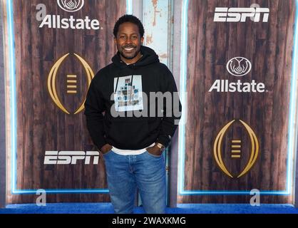 Houston, Usa. Januar 2024. Desmond Howard nimmt am 6. Januar 2024 an der ESPN and College Football Playoff Allstate Party bei The Post in Houston, Texas, Teil. (Foto: Jerome Hicks/SIPA USA) Credit: SIPA USA/Alamy Live News Stockfoto