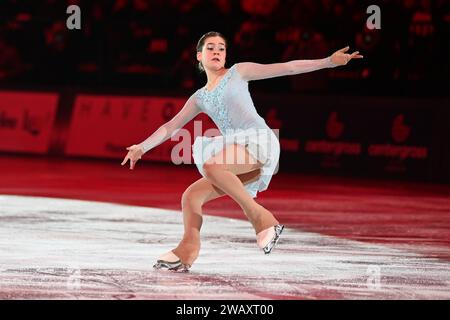 Bologna, Italien. Januar 2024. Noemi Joos, die während 2024 Bol on Ice - Plushenko and Friends, Eislaufwettbewerb in Bologna, Italien, 06. Januar 2024 Credit: Independent Photo Agency/Alamy Live News Stockfoto