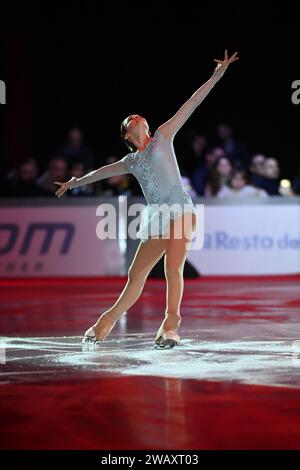 Bologna, Italien. Januar 2024. Noemi Joos, die während 2024 Bol on Ice - Plushenko and Friends, Eislaufwettbewerb in Bologna, Italien, 06. Januar 2024 Credit: Independent Photo Agency/Alamy Live News Stockfoto