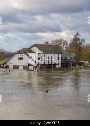 Reading Rowing Club Fluted, Rivermead Park, Reading, Berkshire, England, GROSSBRITANNIEN, GB. Stockfoto