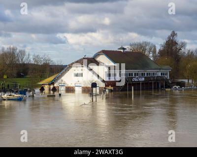 Reading Rowing Club Fluted, Rivermead Park, Reading, Berkshire, England, GROSSBRITANNIEN, GB. Stockfoto