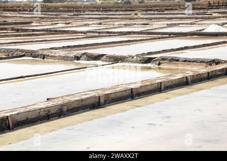 Salinen von Aveiro, bekannt als Salinas de Aveiro, Portugal Stockfoto