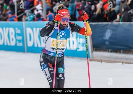 Oberhof, Deutschland. Januar 2024. Sophia Schneider (Deutschland), 07.01.2024, Oberhof (Deutschland), IBU World Cup Biathlon Oberhof 2024 Credit: dpa/Alamy Live News Stockfoto