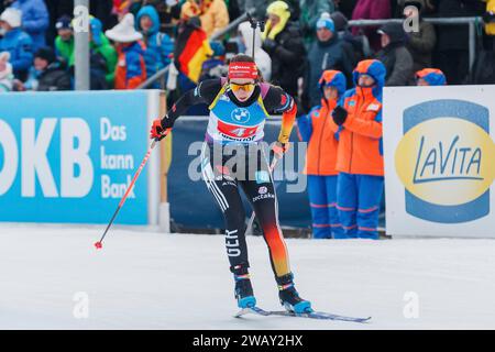 Oberhof, Deutschland. Januar 2024. Vanessa Voigt (Deutschland), 07.01.2024, Oberhof (Deutschland), IBU World Cup Biathlon Oberhof 2024 Credit: dpa/Alamy Live News Stockfoto