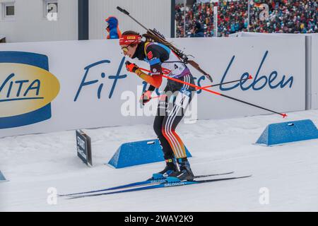 Oberhof, Deutschland. Januar 2024. Vanessa Voigt (Deutschland), 07.01.2024, Oberhof (Deutschland), IBU World Cup Biathlon Oberhof 2024 Credit: dpa/Alamy Live News Stockfoto