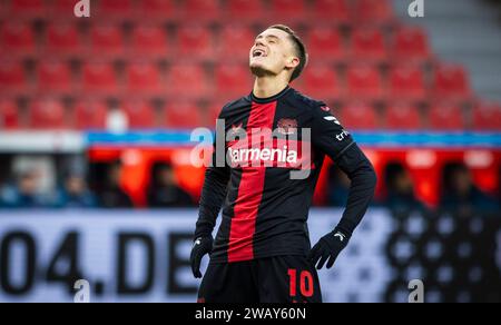 Leverkusen, Deutschland. Januar 2024. Florian Wirtz (Leverkusen) Bayer Leverkusen - FC Venedig 07.01.2024 Copyright (nur für journalistische Zwecke) Stockfoto