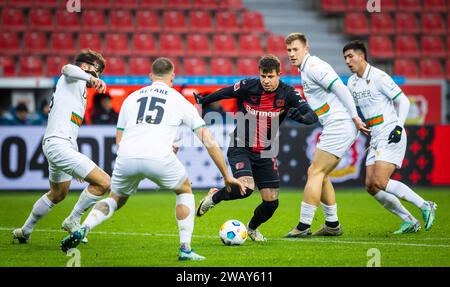 Leverkusen, Deutschland. Januar 2024. Adam Hlozek (Leverkusen) Bayer Leverkusen - FC Venedig 07.01.2024 Copyright (nur für journalistische Zwecke) by Stockfoto