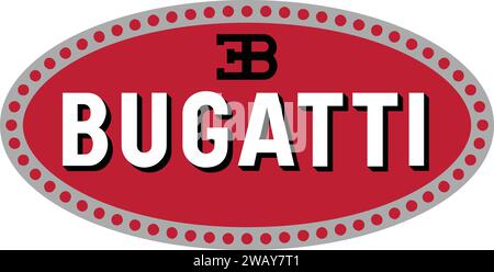 Bugatti Logo Vektor | Luxusautos, transparent, Illustration von Sportwagenmarken Stock Vektor