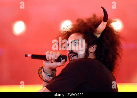 Verona Italien 05 09 2006 : Caparezza, italienischer Sänger, während der musikalischen Fernsehsendung Festivalbar 2006 Stockfoto