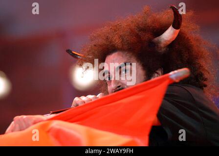 Verona Italien 05 09 2006 : Caparezza, italienischer Sänger, während der musikalischen Fernsehsendung Festivalbar 2006 Stockfoto