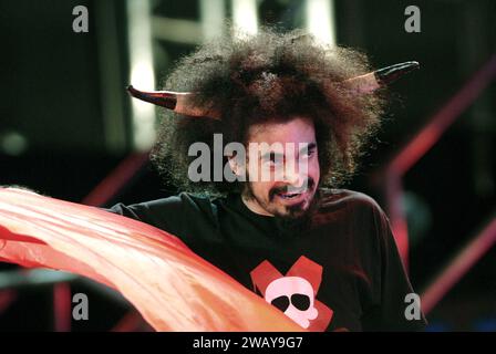 Verona Italien 05 09 2006 : Caparezza, italienischer Sänger, während der musikalischen Fernsehsendung Festivalbar 2006 Stockfoto