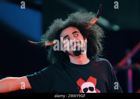 Verona Italien 05 09 2006 : Caparezza, italienischer Sänger, während der musikalischen Fernsehsendung Festivalbar 2006 Stockfoto