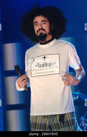 Mailand Italien 07.06.2006: Caparezza, italienischer Sänger, während der musikalischen Fernsehsendung „CD Live“ Stockfoto