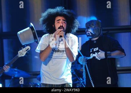 Mailand Italien 07.06.2006: Caparezza, italienischer Sänger, während der musikalischen Fernsehsendung „CD Live“ Stockfoto