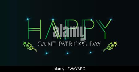 Hintergrundbilder und Hintergründe zum Happy Saint Patrick's Day können Sie herunterladen und auf Ihrem Smartphone, Tablet oder Computer verwenden. Stock Vektor