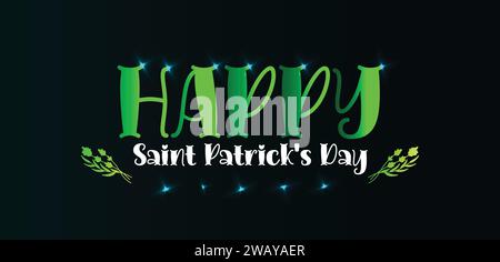 Hintergrundbilder und Hintergründe zum Happy Saint Patrick's Day können Sie herunterladen und auf Ihrem Smartphone, Tablet oder Computer verwenden. Stock Vektor