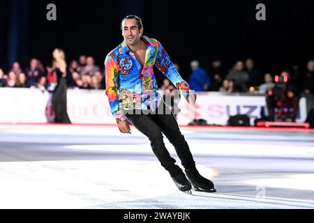 Bologna, Italien. Januar 2024. Philip Warren während 2024 Bol on Ice - Plushenko and Friends, Eislaufwettbewerb in Bologna, Italien, 06. Januar 2024 Credit: Independent Photo Agency/Alamy Live News Stockfoto