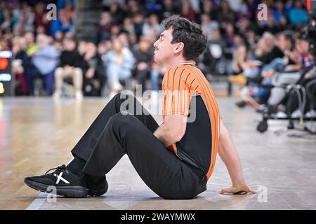 Barcelona, Spanien. Januar 2024. Liga ACB-Spiel zwischen Spanien: Barca und Monbus Obradorio am 7. Januar 2024 im Palau Blaugrana in Barcelona. (Foto: Felipe Mondino/SIPA USA) Credit: SIPA USA/Alamy Live News Stockfoto