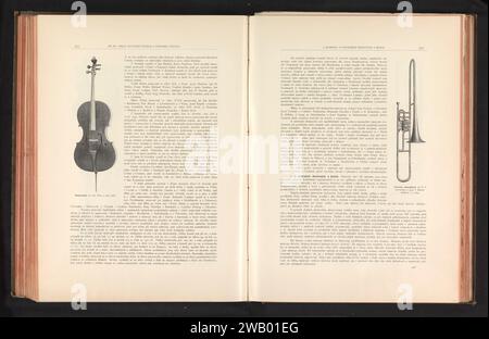 Klarinette, Oboe und Flöte, anonym, um 1891 - in oder vor 1895 photomechanischer Druck Prager Papier Klarinette, Fagott, Oboe, Shawm. Flöte, Aulos, Tibia Stockfoto