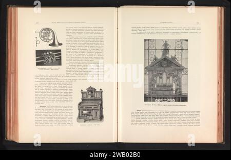 Ventile eines Horns, anonym, ca. 1891 - in oder vor 1895 photomechanischer Druck Prager Papier Horn, Trompete, Kornett, Posaune, Tuba Stockfoto