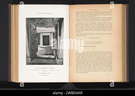 Inneres der Katakomben von Paris, Félix Nadar, ca. 1861 photomechanischer Druck Paris francescofrance Papier Katakomben von Paris Stockfoto