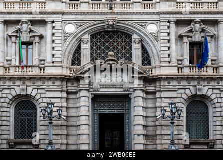 Palermo, Sizilien, Italien, 15. Dezember 2023 - Fassade der Banca d'Italia, der italienischen Bank Stockfoto