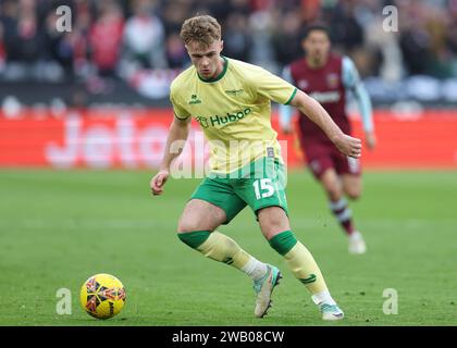 London, Großbritannien. Januar 2024. Tommy Conway aus Bristol City während des FA Cup-Spiels im London Stadium. Der Bildnachweis sollte lauten: Paul Terry/Sportimage Credit: Sportimage Ltd/Alamy Live News Stockfoto