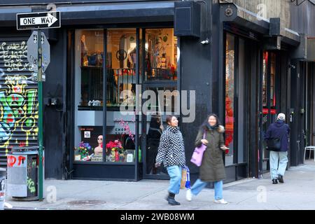 Chop Suey Club, 81 Hester St, New York, NYC, Storefront einer zeitgenössischen chinesischen Design- und Kultur-Geschenkboutique in Manhattans Lower East Side. Stockfoto