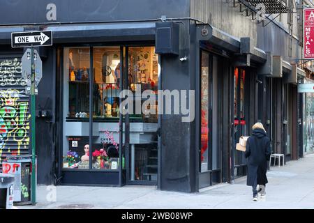 Chop Suey Club, 81 Hester St, New York, NYC, Storefront einer zeitgenössischen chinesischen Design- und Kultur-Geschenkboutique in Manhattans Lower East Side. Stockfoto