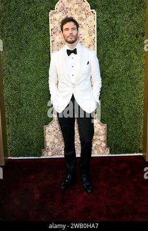 Sam Claflin bei den 81. Golden Globe Awards im Beverly Hilton Hotel am 7. Januar 2024 in Beverly Hills, Kalifornien. Stockfoto