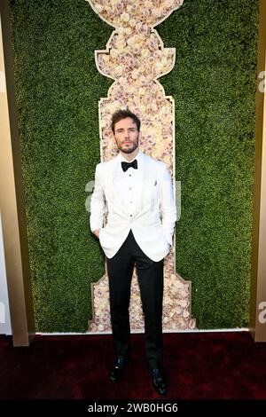 Sam Claflin bei den 81. Golden Globe Awards im Beverly Hilton Hotel am 7. Januar 2024 in Beverly Hills, Kalifornien. Quelle: PMC/Alamy Live News Stockfoto