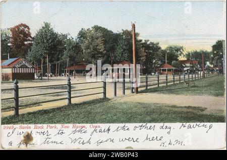 Savin Rock Park, New Haven, Conn., 1901 - 1907 fotomechanischer Druck auf der linken Seite möglich die Ferrotypenwerkstatt von C. Homan. Hersteller: New Havenprinter: GermanyVerlag: New York (City) Karton Schreibpark (Prozesse). studio  Fotograf New Haven Stockfoto