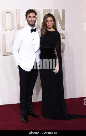 Beverly Hills, Usa. Januar 2024. Sam Claflin bei den 81. Golden Globe Awards im Beverly Hilton Hotel am 7. Januar 2024 in Beverly Hills, Kalifornien. Quelle: PMC/Alamy Live News Stockfoto