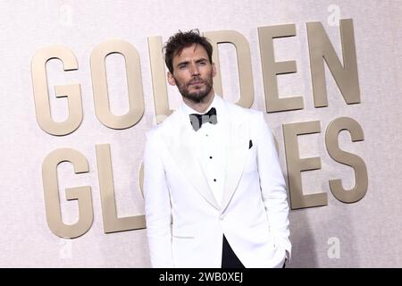Beverly Hills, Usa. Januar 2024. Sam Claflin bei den 81. Golden Globe Awards im Beverly Hilton Hotel am 7. Januar 2024 in Beverly Hills, Kalifornien. Quelle: PMC/Alamy Live News Stockfoto