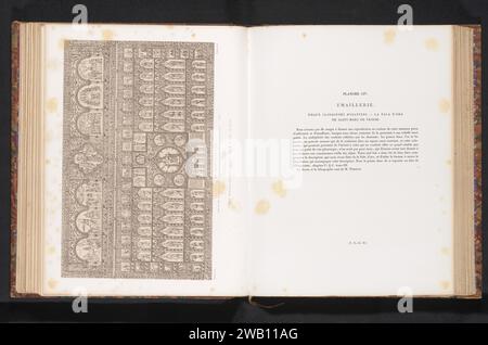 Reproduktion eines Druckes der Pala d'Oro in der Basilika San Marco von Plantrou, Plantrou, um 1859 - in oder vor 1864 Druck Pariser Papieraltar mit Altar. Der Erzengel Gabriel. Christus Stockfoto