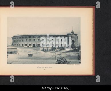 Blick auf Las Arenas in Barcelona im Bau, Hauser Y Genet, ca. 1890 fotomechanischer Druck Barcelona Papier Kollotypplätze, Felder und Unterkünfte für Sport, Spiele und körperliche Aufführungen (+ draußen (Sport, Spiele usw.)). Baustelle des Sandes Stockfoto