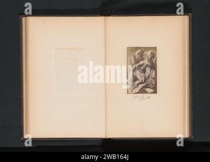 Fotoproduktion eines Gemäldes Christi von Anthony Van Dyck, Edmond Fierlants, nach Anthony Van Dyck, um 1855 - in oder vor 1860 fotografische Unterstützung Albumenabdruck Christ's Body Supported Stockfoto