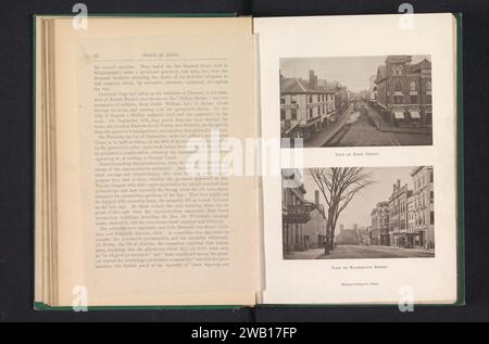 Ansicht der Essex Street und Washington Street in Salem, Anonym, 1879 fotomechanischer Druck Salemmaker: Boston Paper Housing. Straße. Kaufhaus, Supermarkt Salem Stockfoto