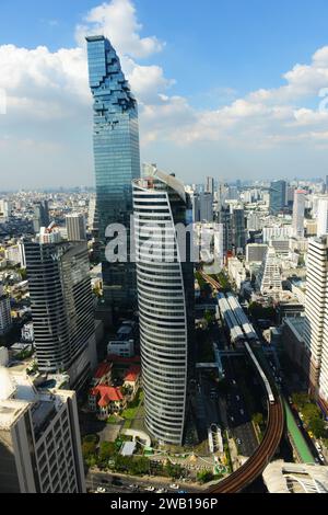 Das ultra modernen MahaNakhon Hochhaus in Bangkok, Thailand. Stockfoto