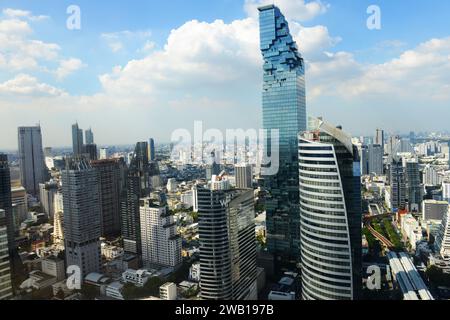 Das ultra modernen MahaNakhon Hochhaus in Bangkok, Thailand. Stockfoto