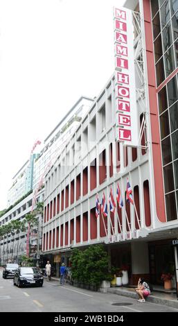 The Miami Hotel on Soi 13 Sukhumvit Road, Bangkok, Thailand. Stockfoto