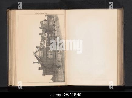 Ansicht des Saffron Walden College, Anonym, um 1884 - in oder vor 1889 fotomechanische Fotolithographie-Fassade aus Druckpapier (von Haus oder Gebäude). Hochschulbildung, z. B.: Lehrerschule Essex Stockfoto