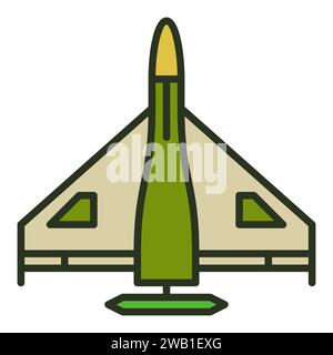 Combat Drone Vektor Konzept farbige Symbol - Kamikaze Military Drone Zeichen Stock Vektor