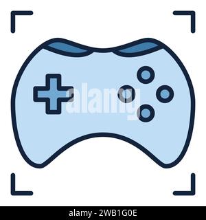 Video Game Controller Vektor Wireless Console Joypad Konzept farbiges Symbol Stock Vektor