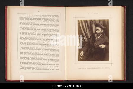 Fotoproduktion eines Gemäldes eines Porträts von Otto Didrik Ottesen von Pederin Krøyer, Johannes Jaeger, nach Peder Severin Krøyer, um 1874 - in oder vor 1879 fotografische Trägeralbumen drucken historische Personen. Porträt, Selbstporträt des Malers Stockfoto